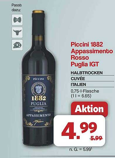 Piccini 1882 Appassimento Rosso Puglia IGT