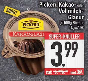 Pickerd Kakao- oder Vollmilch-Glasur