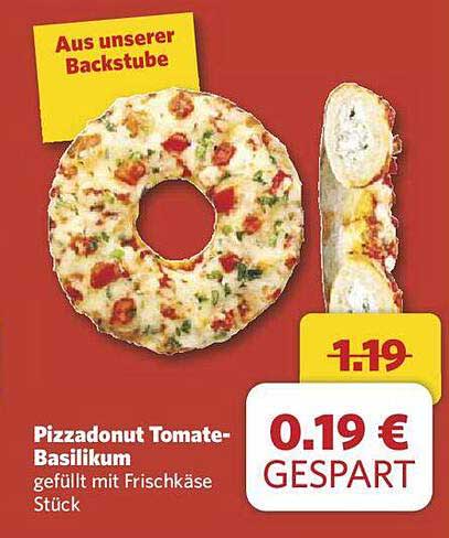 Pizzadonut Tomate-Basilikum