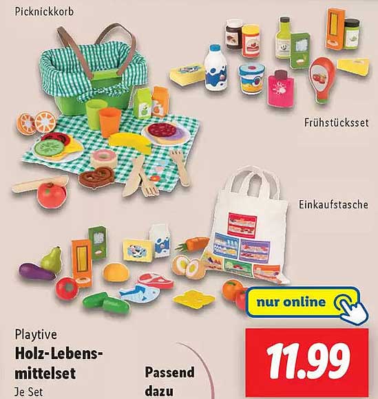 Playtive Holz-Lebensmittelset