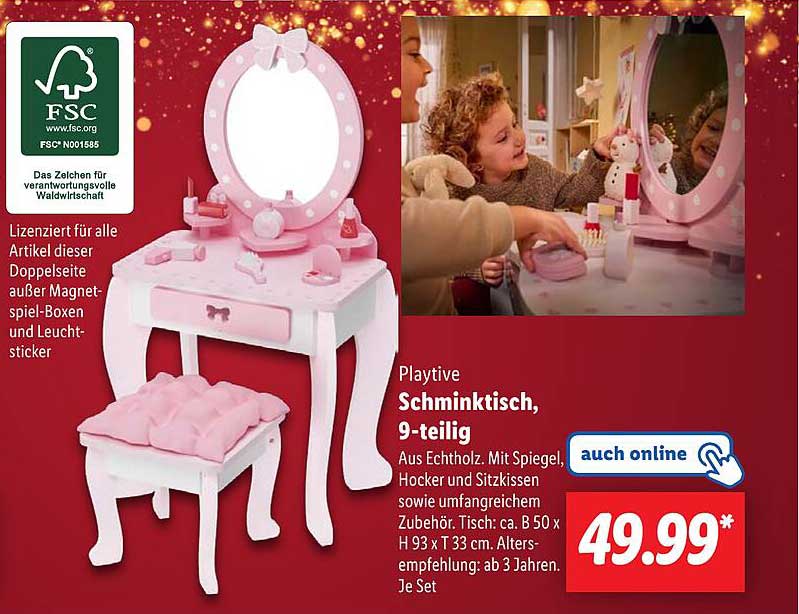 Playtive Schminktisch, 9-teilig