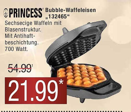 PRINCESS® Bubble-Waffeleisen „132465“