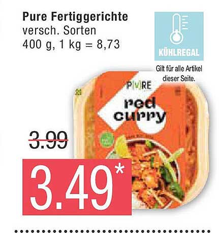 Pure Fertiggerichte red curry