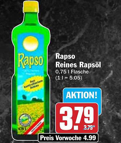 Rapso Reines Rapsöl