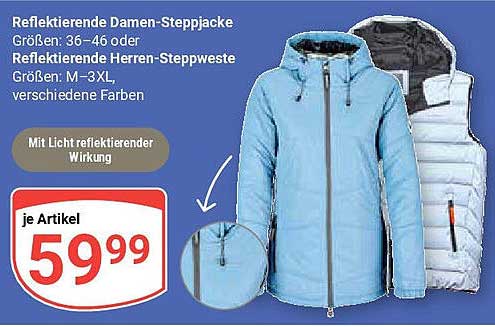 Reflektierende Damen-Steppjacke