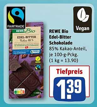 REWE Bio Edel-Bitter Schokolade