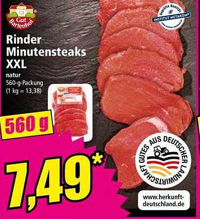 Rinder Minutensteaks XXL