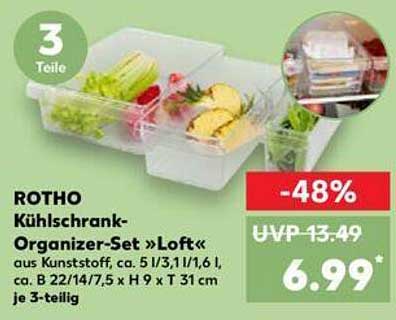 ROTHO Kühlschrank-Organiser-Set »Loft«