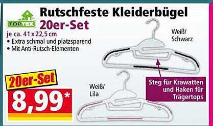 Rutschfeste Kleiderbügel 20er-Set