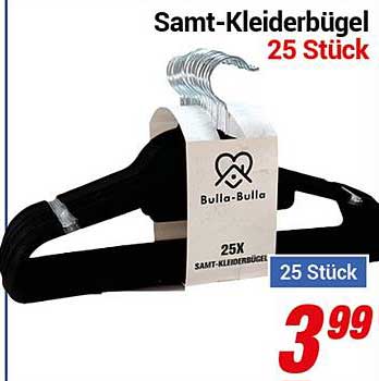 Samt-Kleiderbügel 25 Stück