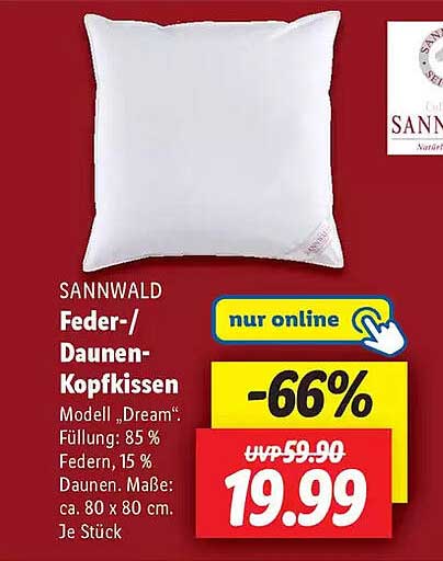 SANNWALD Feder-/Daunen-Kopfkissen