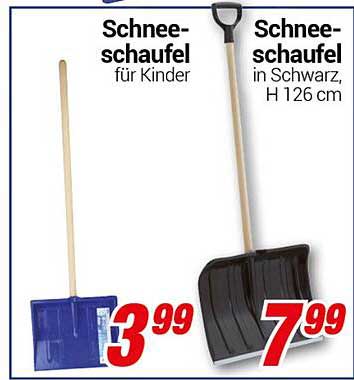 Schneeschaufel für Kinder  
Schneeschaufel in Schwarz, H 126 cm