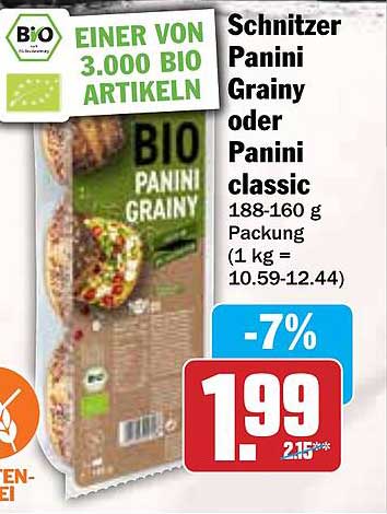 Schnitzer Panini Grainy oder Panini classic