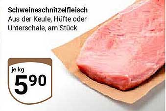 Schweineschnitzelfleisch