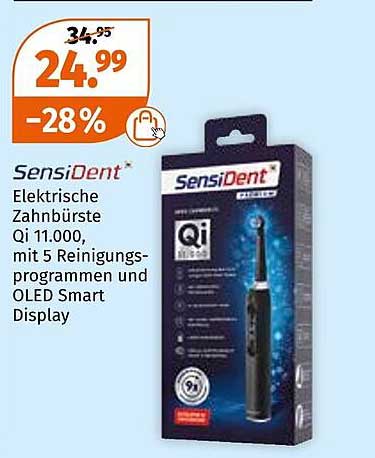 SensiDent Elektrische Zahnbürste Qi 11.000