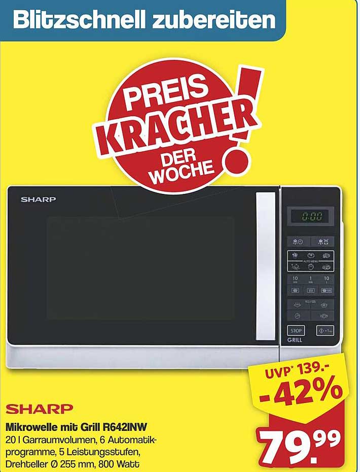 Sharp Mikrowelle mit Grill R642INW