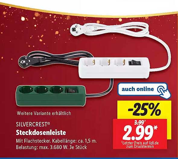 SILVERCREST® Steckdosenleiste