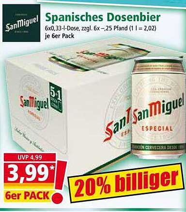 Spanisches Dosenbier