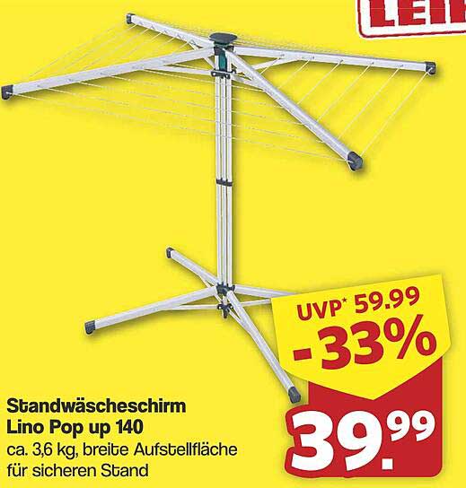 Standwäscheschirm Lino Pop up 140