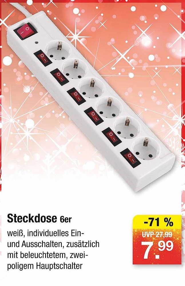 Steckdose 6er