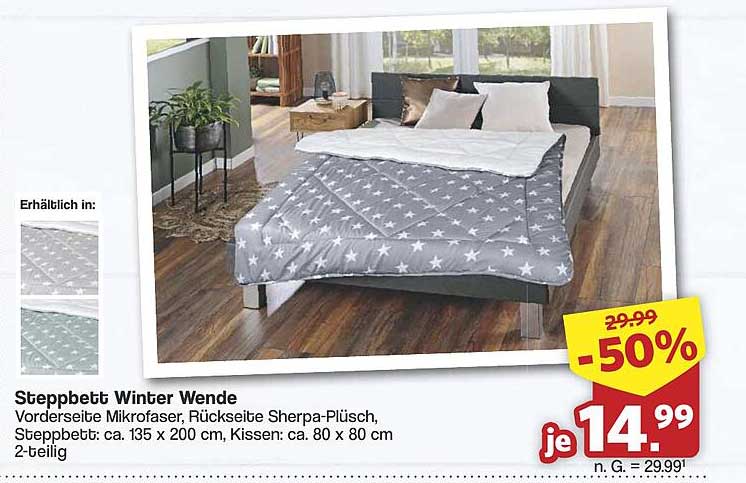 Steppbett Winter Wende