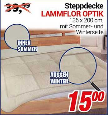 Steppdecke Lammflor Optik