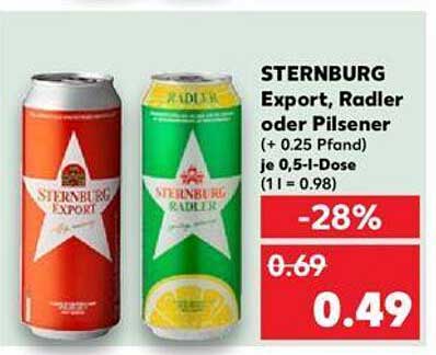 STERNBURG Export, Radler oder Pilsener