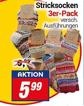 Stricksocken 3er-Pack