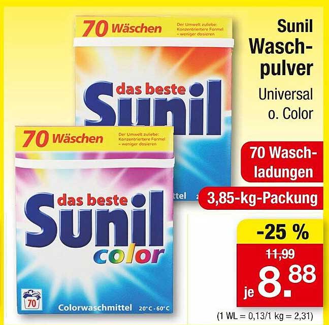 Sunil Wasch-pulver Universal o. Color