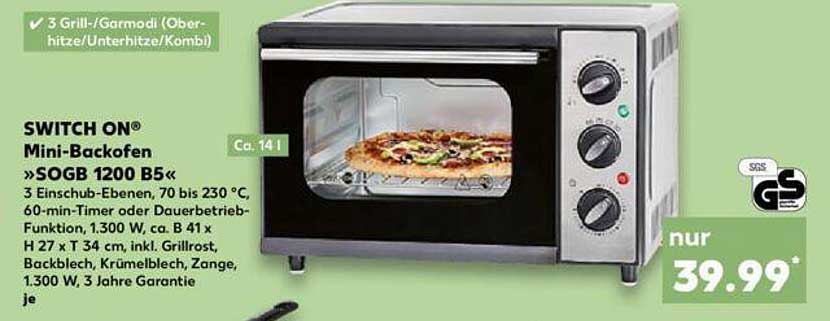 SWITCH ON® Mini-Backofen »SOGB 1200 B5«