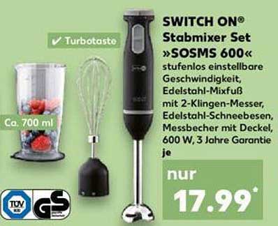 SWITCH ON® Stabmixer Set »SOSMS 600«