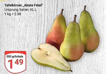 Tafelbirnen „Abate Fetel“