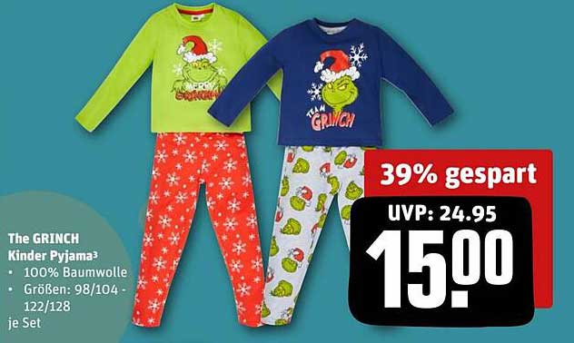 The GRINCH Kinder Pyjama