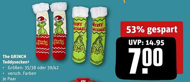 The GRINCH Teddysocken