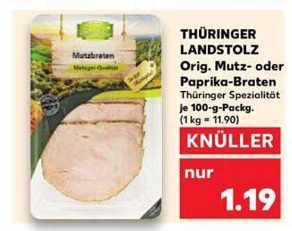 THÜRINGER LANDSTOLZ Orig. Mutz- oder Paprika-Braten