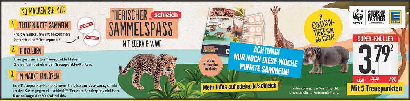 TIERISCHER SAMMELSPASS MIT EDEKA & WWF