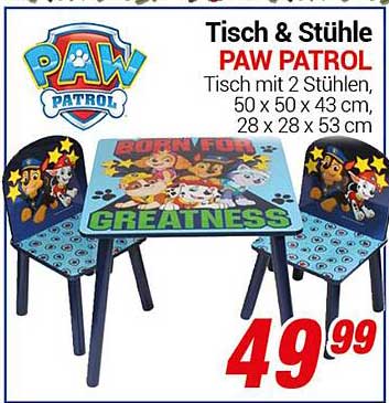 Tisch & Stühle PAW PATROL