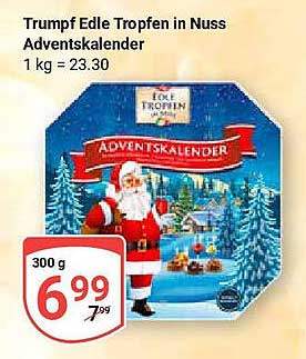 Trumpf Edle Tropfen in Nuss Adventskalender