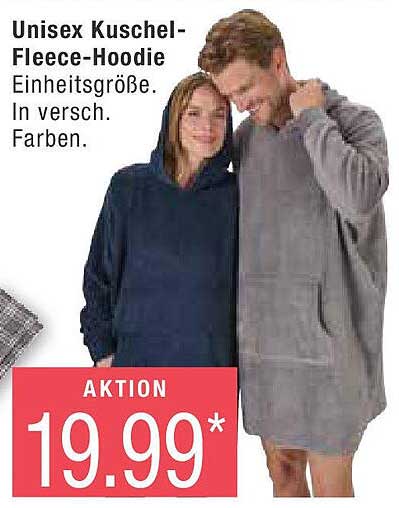 Unisex Kuschel-Fleece-Hoodie