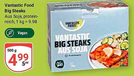 Vantastic Big Steaks aus Soja