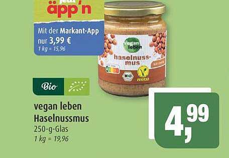 vegan leben Haselnussmus