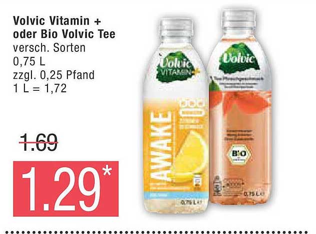 Volvic Vitamin + oder Bio Volvic Tee