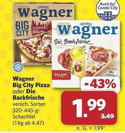 Wagner Big City Pizza oder Die Backfrische