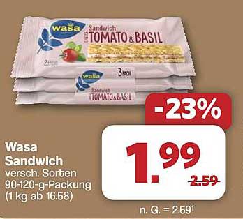 Wasa Sandwich Tomato & Basil