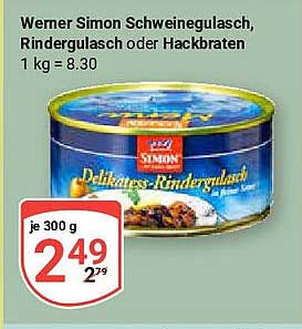 Werner Simon Schweinegulasch, Rindergulasch oder Hackbraten