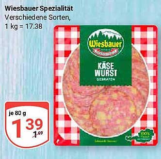 Wiesbauer Spezialität Käse Wurst