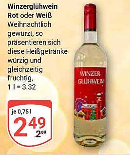 Winzerglühwein Rot oder Weiß