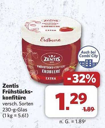 Zentis Früstücks-konfitüre Erdbeere