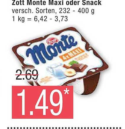 Zott Monte Maxi oder Snack