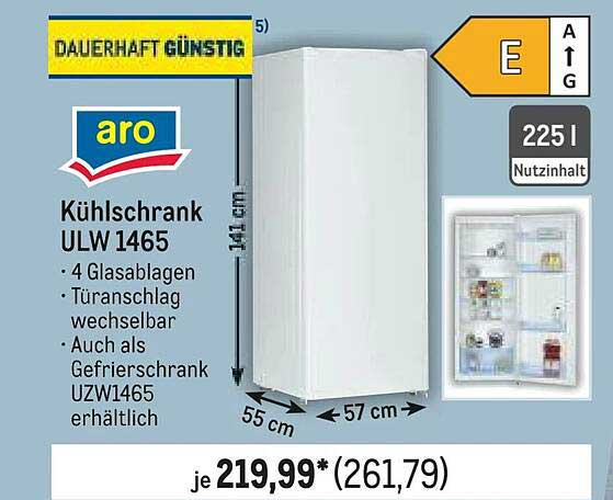 aro Kühlschrank ULW 1465